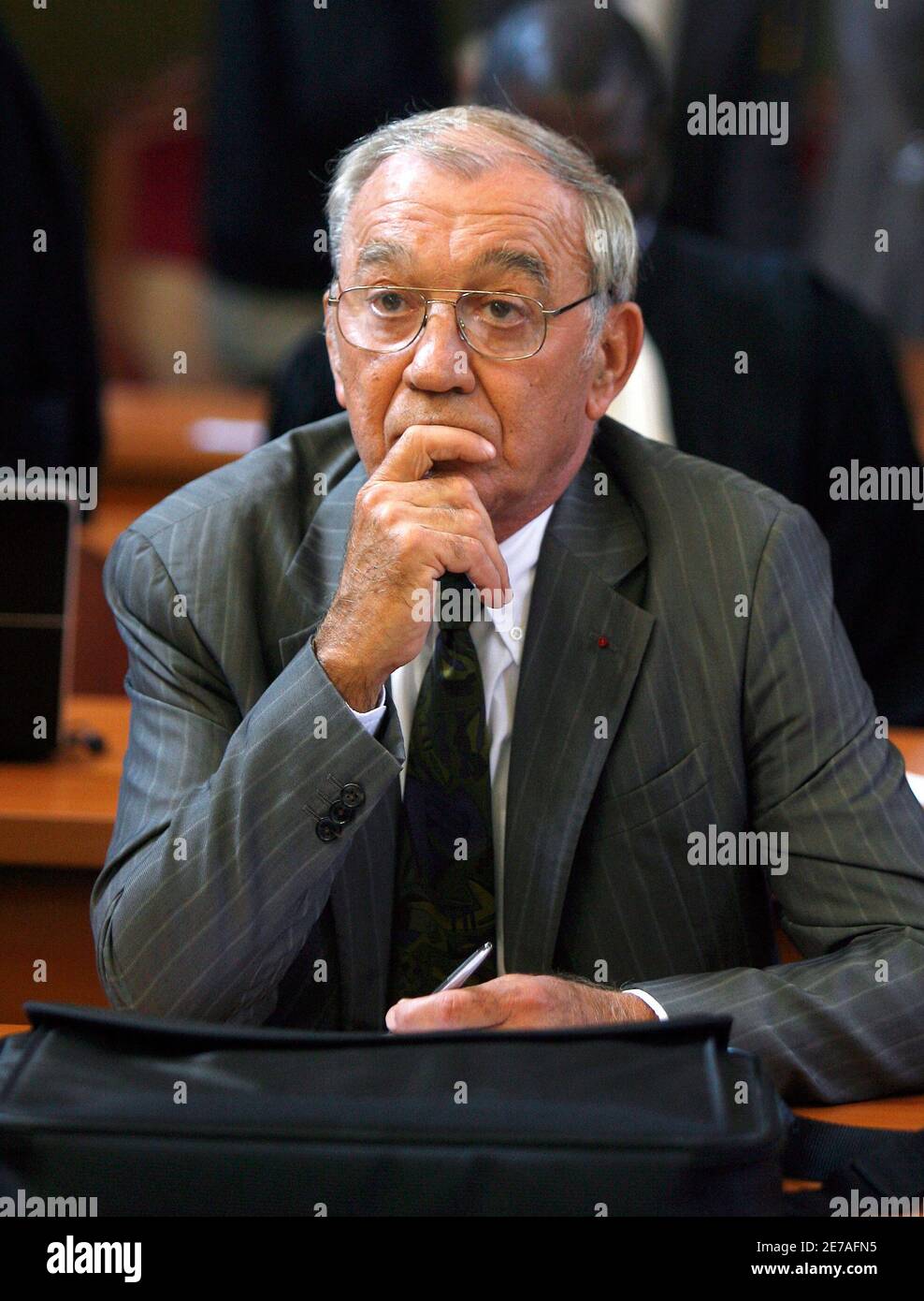 French Airbus A320 designer Bernard Ziegler waits for the 