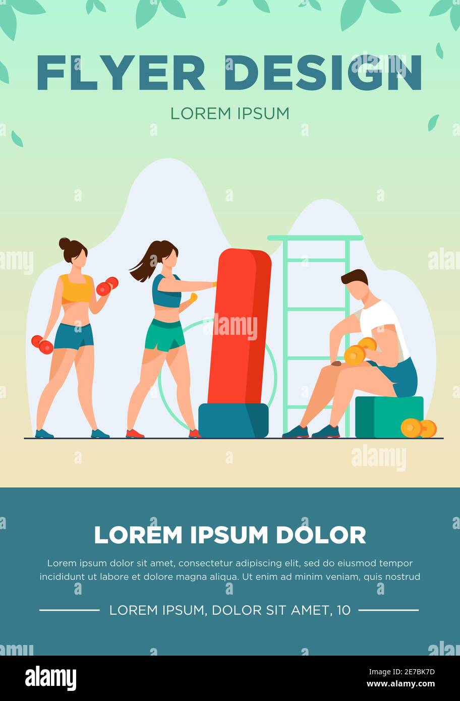 Studio Group Workout Stock Vector Images - Alamy
