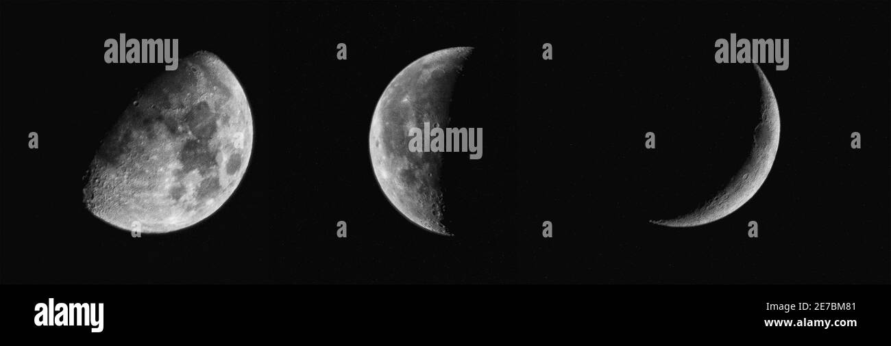Waxing crescent Black and White Stock Photos & Images Alamy