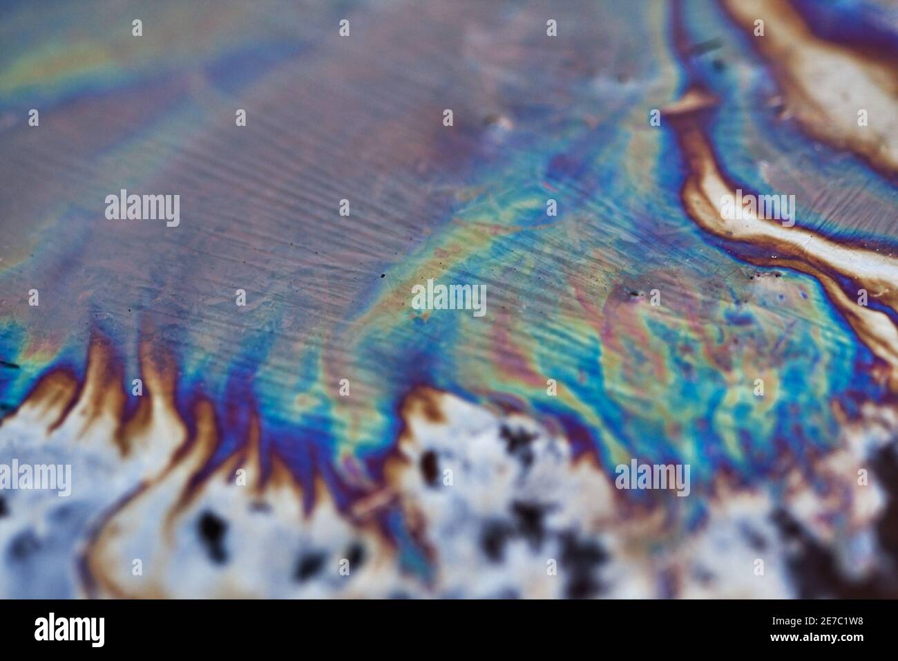 Oil Slick close up - abstract background Stock Photo