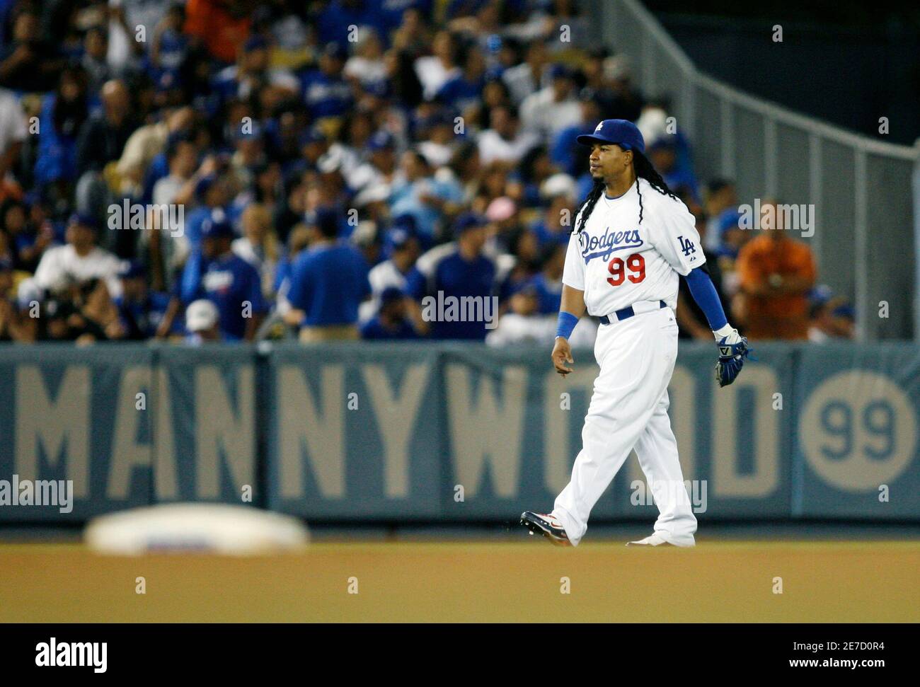 Los Angeles Dodgers Manny Ramirez Leads Off First In Front Of San Diego  Padres First Baseman Adrian Gonzalez During The First Inning In San Diego,  California July 3, Ramirez, Who Was |