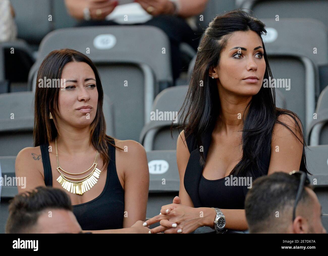 BERLIN, GERMANY - JUNE 6, 2015: Fans pictured during the 2014/15 UEFA Champions League Final between Juventus Torino and FC Barcelona at Olympiastadion. Stock Photo