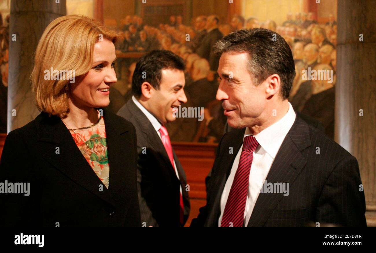 Denmark Prime Minister Fogh Rasmussen R High Resolution Stock Photography And Images Alamy