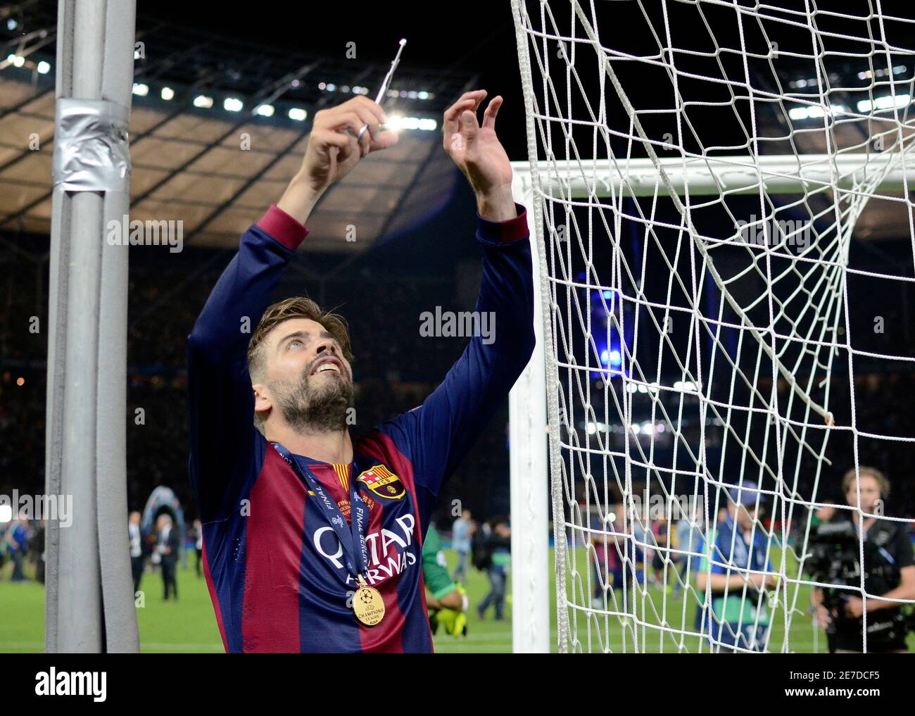 BERLIN, GERMANY - JUNE 6, 2015: Gerard Pique pictured during the 2014/15 UEFA Champions League Final between Juventus Torino and FC Barcelona at Olympiastadion. Stock Photo