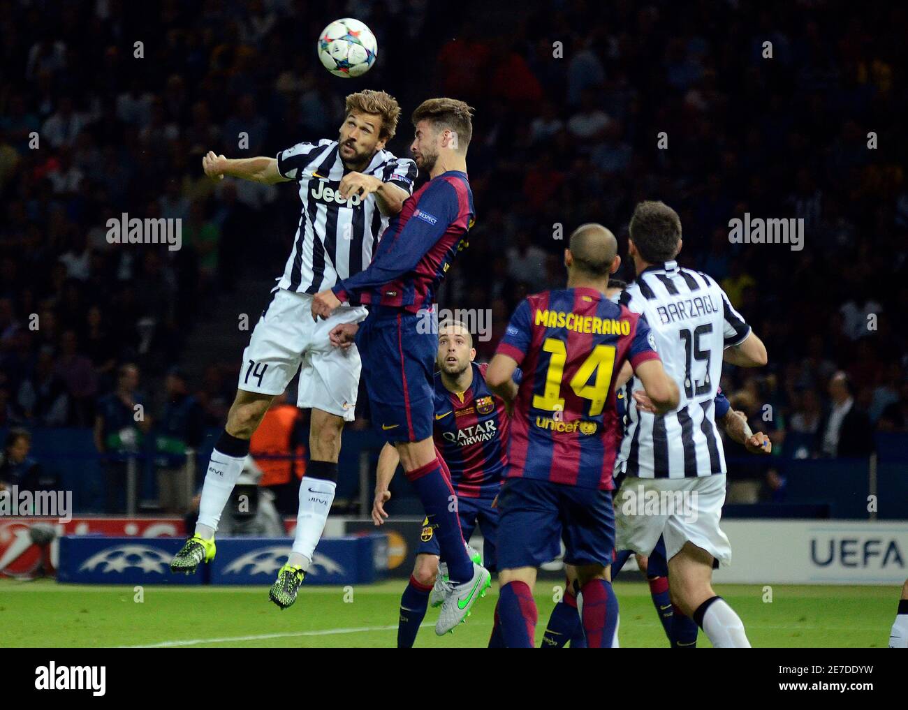 BERLIN, GERMANY - JUNE 6, 2015: Fernando Llorente pictured during the 2014/15 UEFA Champions League Final between Juventus Torino and FC Barcelona at Olympiastadion. Stock Photo
