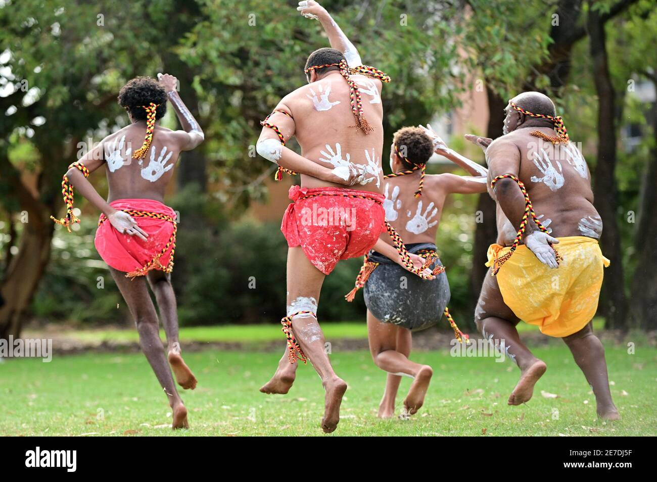 Aboriginal Australians traditional dance Australia Day celebrations.Indigenous Australians comprised 3.3% of Australia's population Stock Photo - Alamy