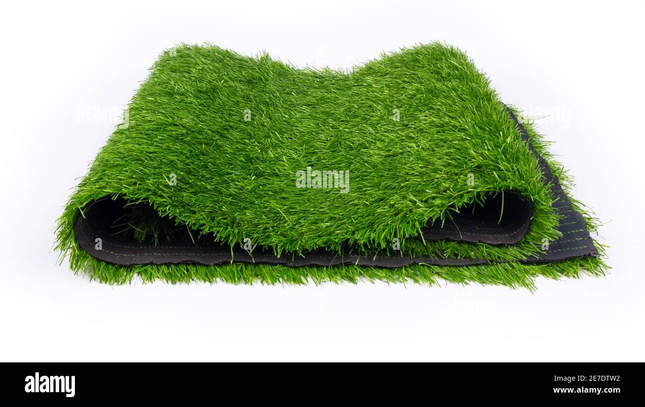 plastic grass, artificial turf for sports grounds Stock Photo Alamy