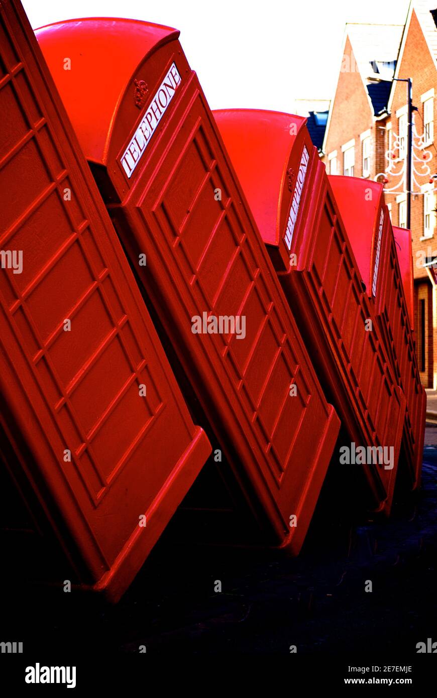 Red Phone boxes Kingston upon Thames Stock Photo Alamy