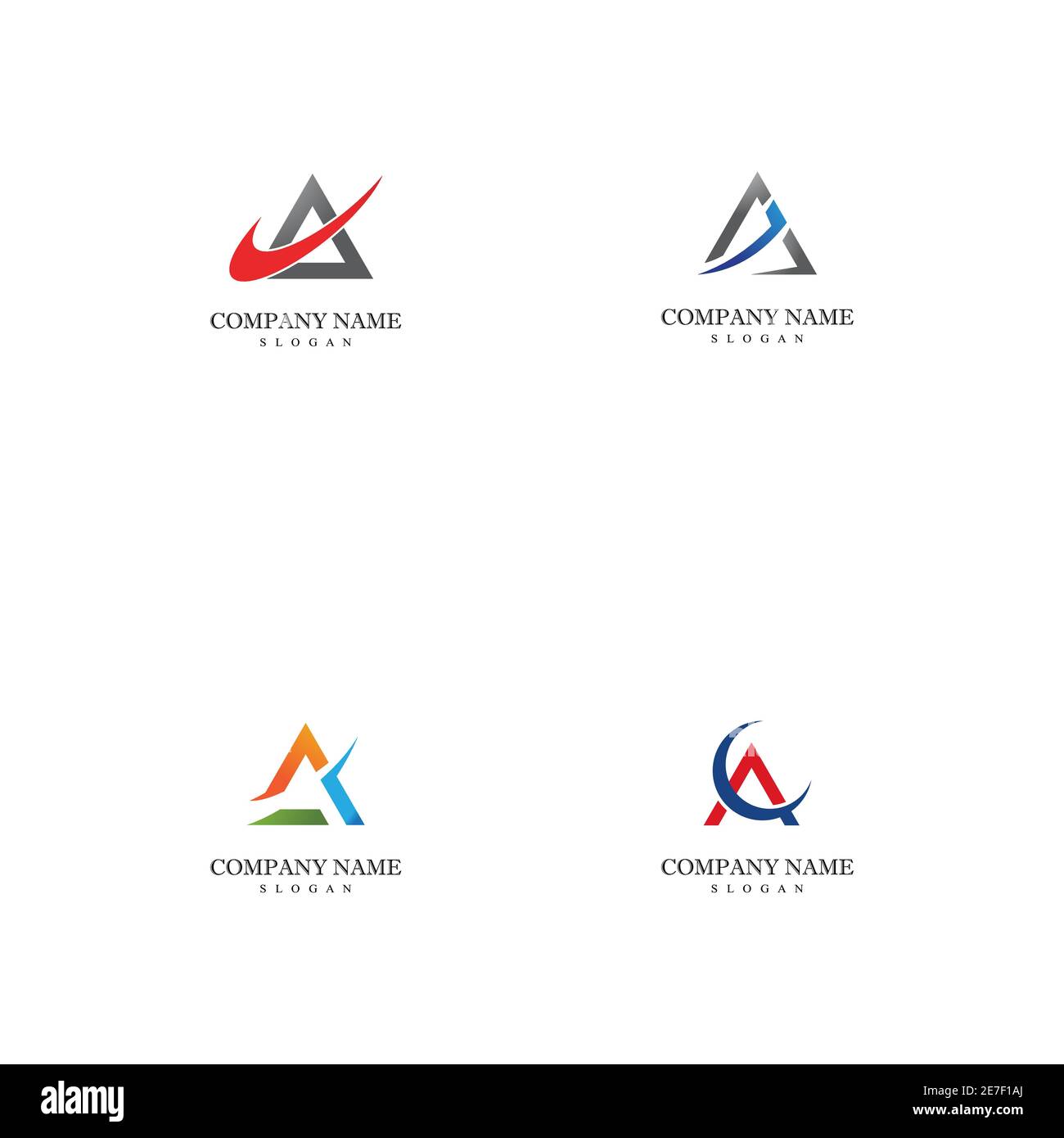 Set A Letter Logo Template vector icon illustration design Stock Vector ...