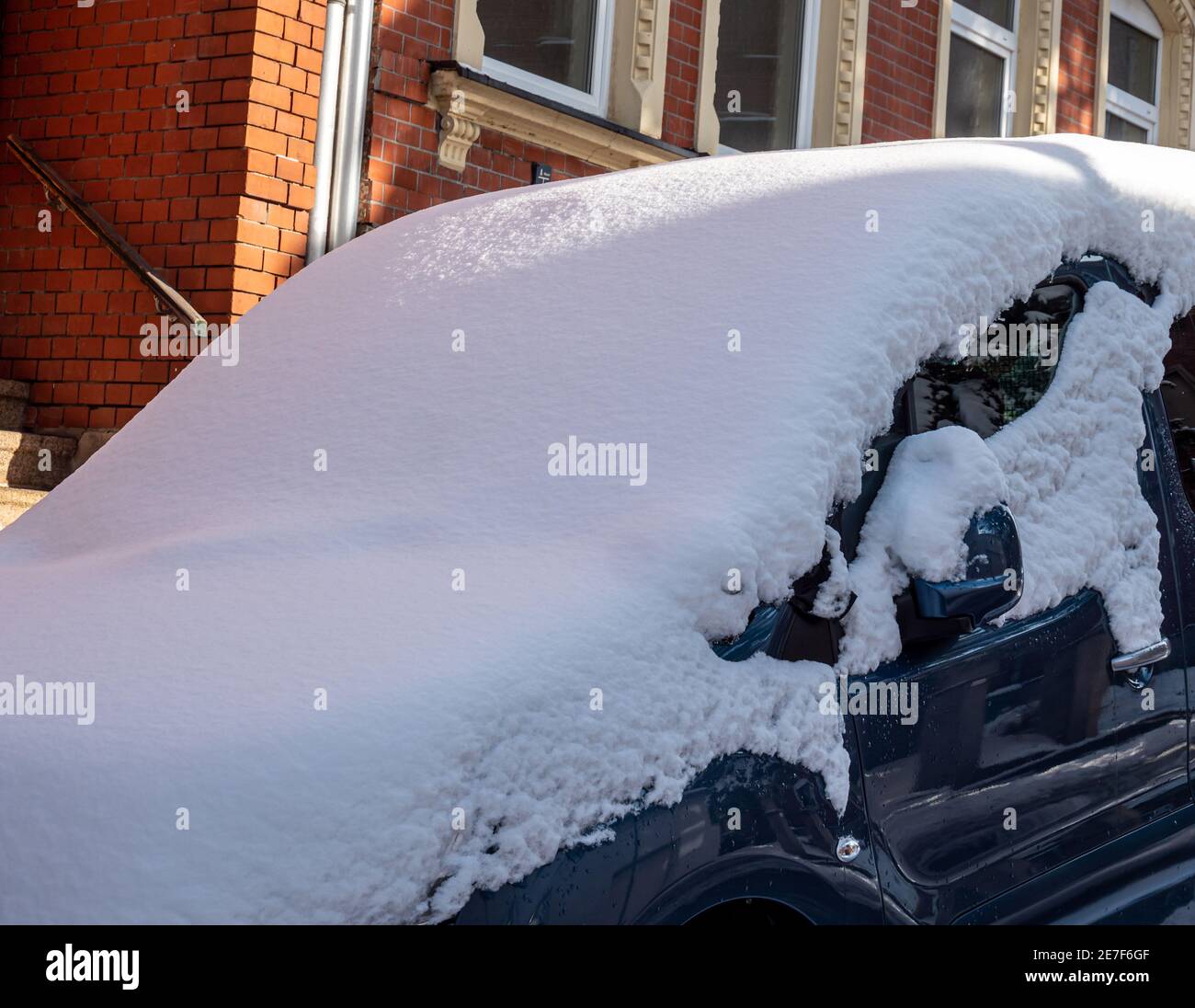 Car completely covered with snow Stock Photo