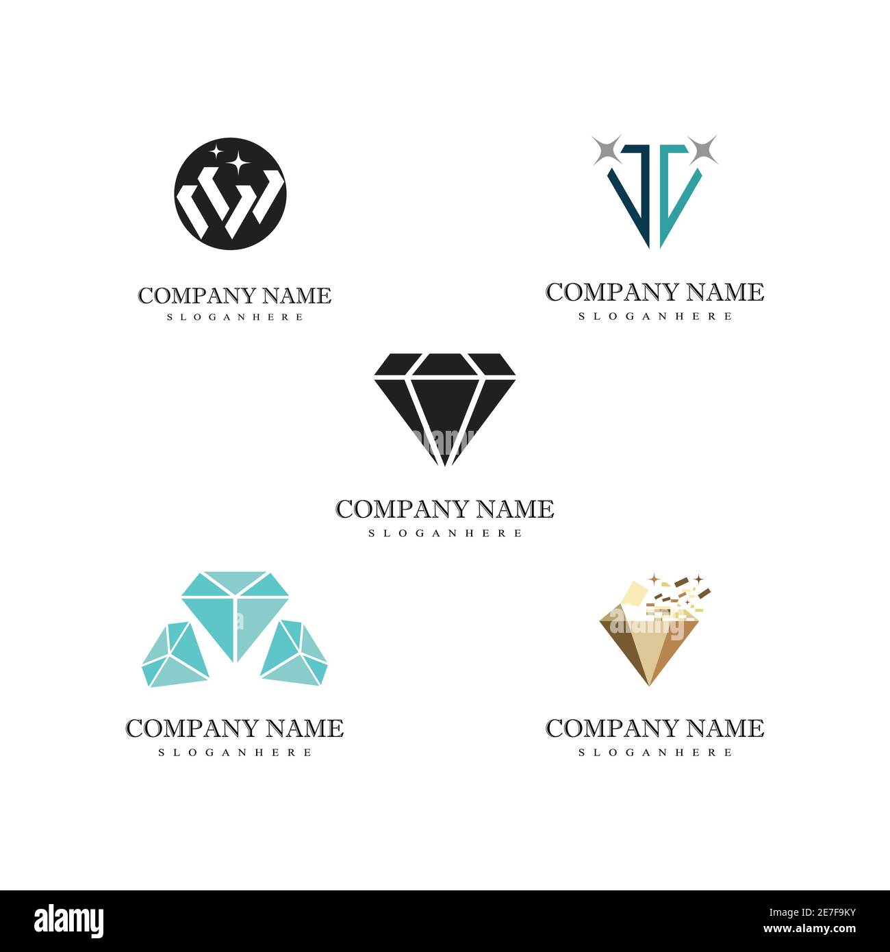 Diamond Logo Template vector icon illustration design Stock Vector