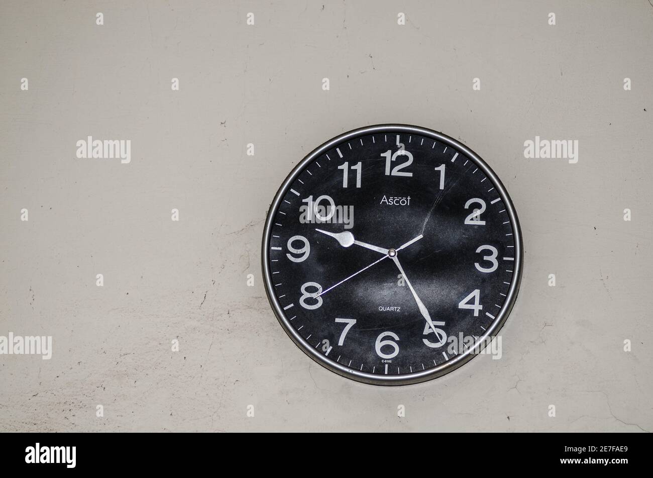 old clock on the wall Stock Photo Alamy