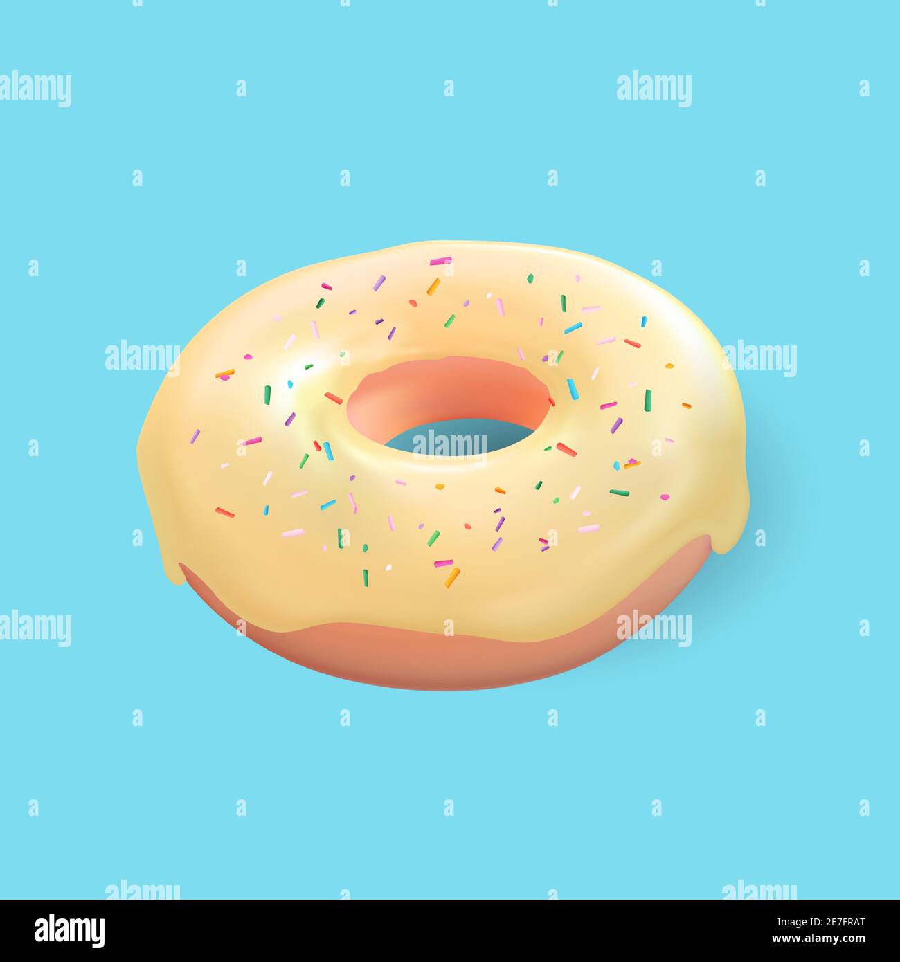 Realistic 3d sweet tasty donut. Vector illustration Stock Vector Image ...