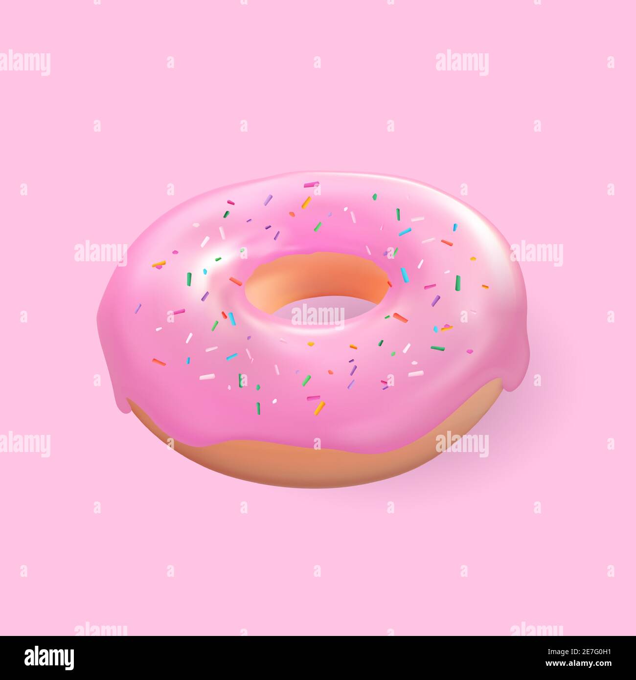 Realistic 3d sweet tasty donut. Vector illustration Stock Vector Image ...