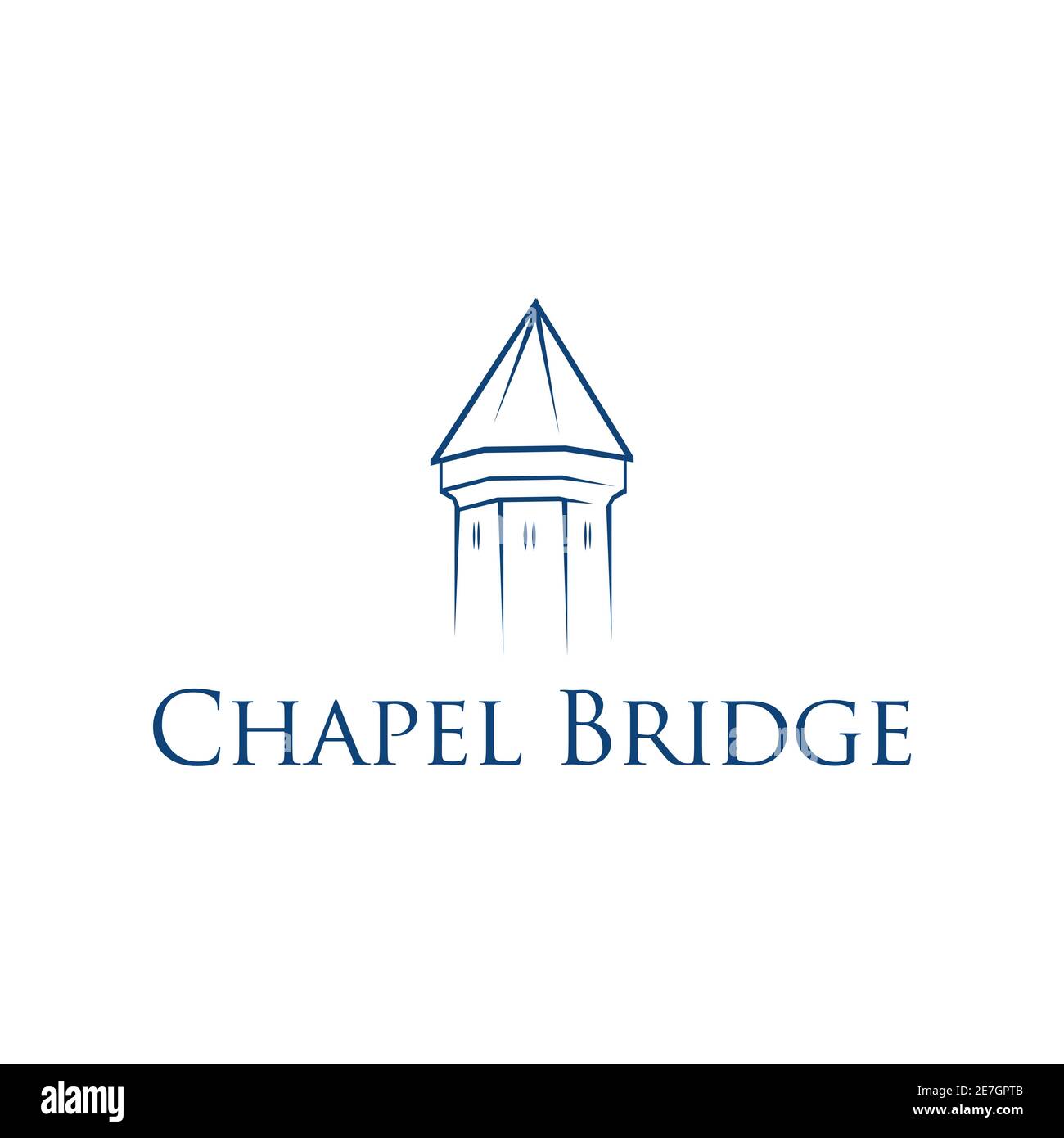 Line Styles Abstract chapel bridge Logo Design Vector Graphic Design for symbol sign element Stock Vector