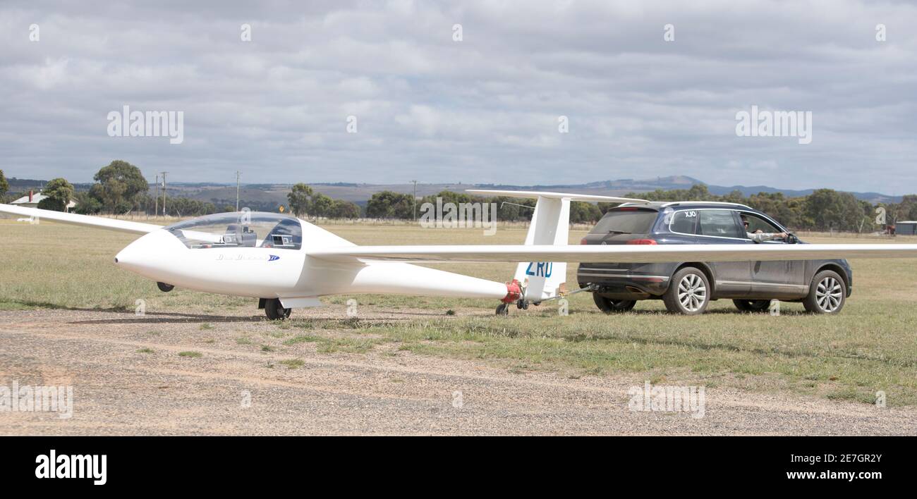 Two young women at the Melbourne Gliding Club at the Bacchus Marsh
