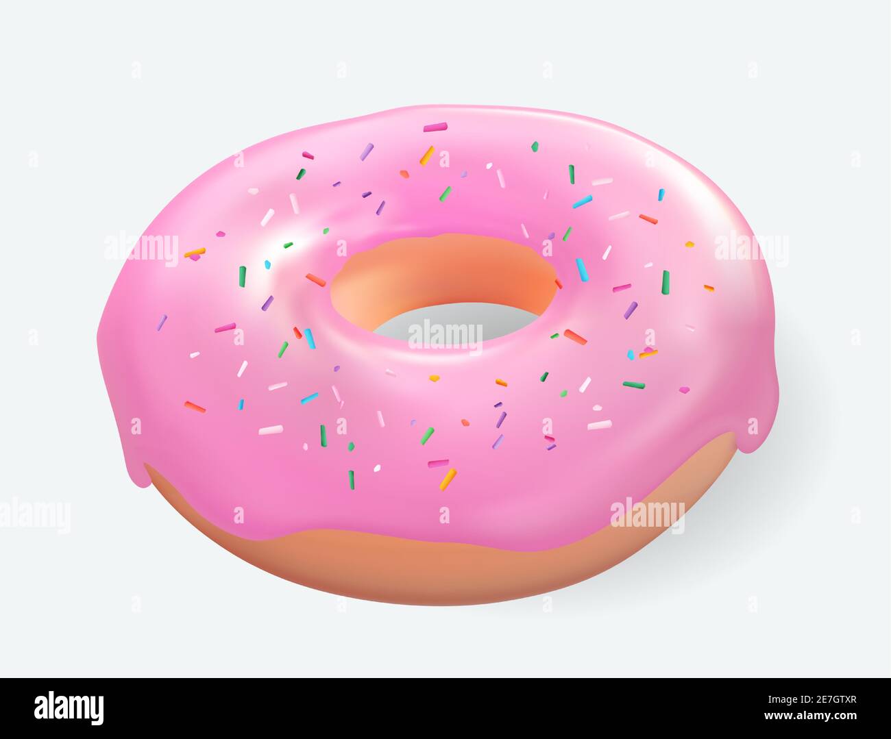 Realistic 3d sweet tasty donut. Vector illustration Stock Vector Image ...