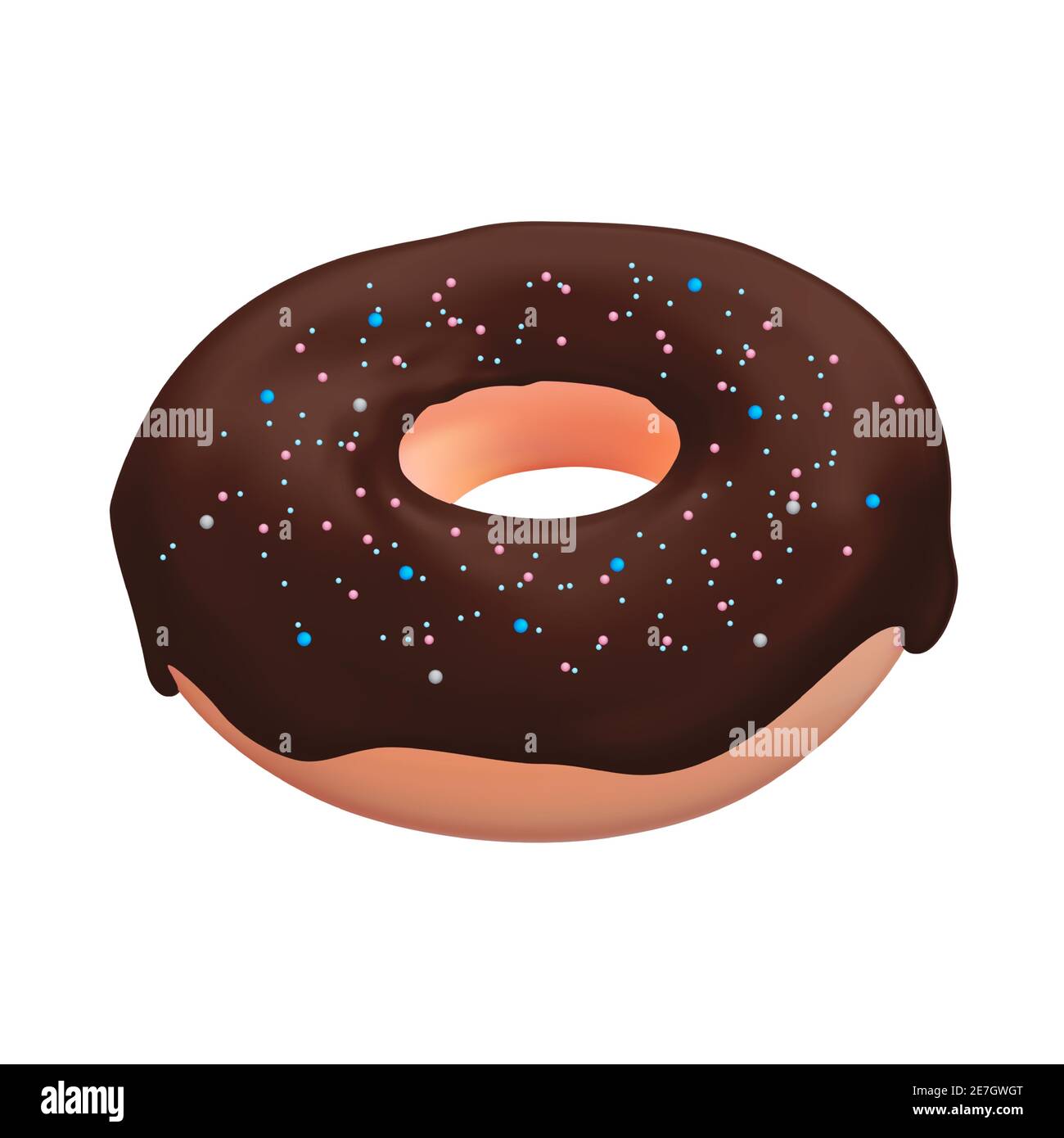 Realistic 3d sweet tasty donut. Vector illustration Stock Vector Image ...
