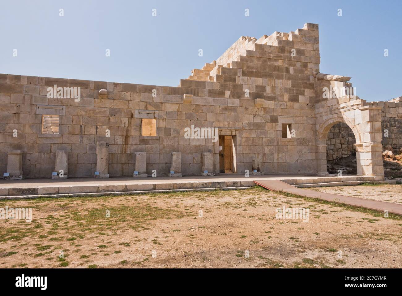 Detail of Patara parlament building exterior, it was the most important building of ancient Lycian federation, Lycia, Turkey Stock Photo