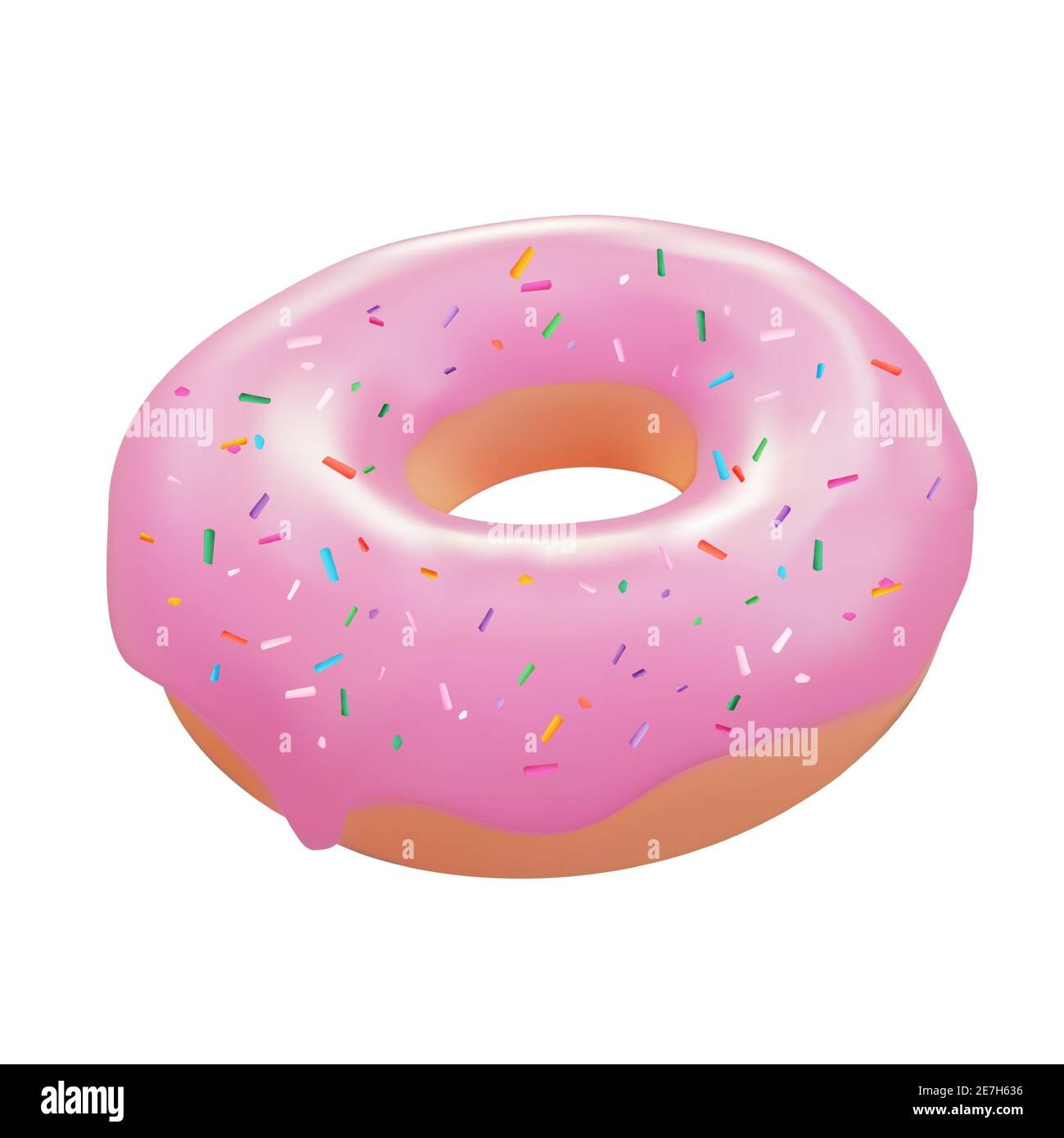 Realistic 3d sweet tasty donut. Vector illustration Stock Vector Image ...