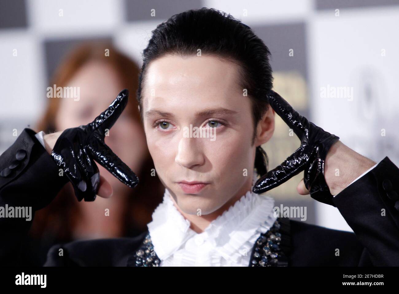 Olympic figure skater Johnny Weir arrives at the 25th annual Film  Independent Spirit Awards in Los Angeles, March 5, 2010. REUTERS/Lucas  Jackson (UNITED STATES - Tags: SPORT ENTERTAINMENT FIGURE SKATING IMAGES OF