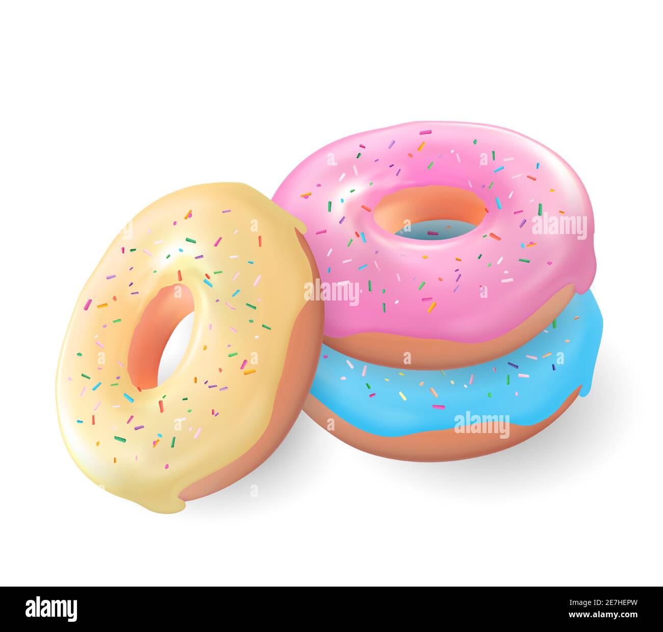 Realistic 3d sweet tasty donut. Vector illustration Stock Vector Image \u0026  Art - Alamy, image size:1300x1239