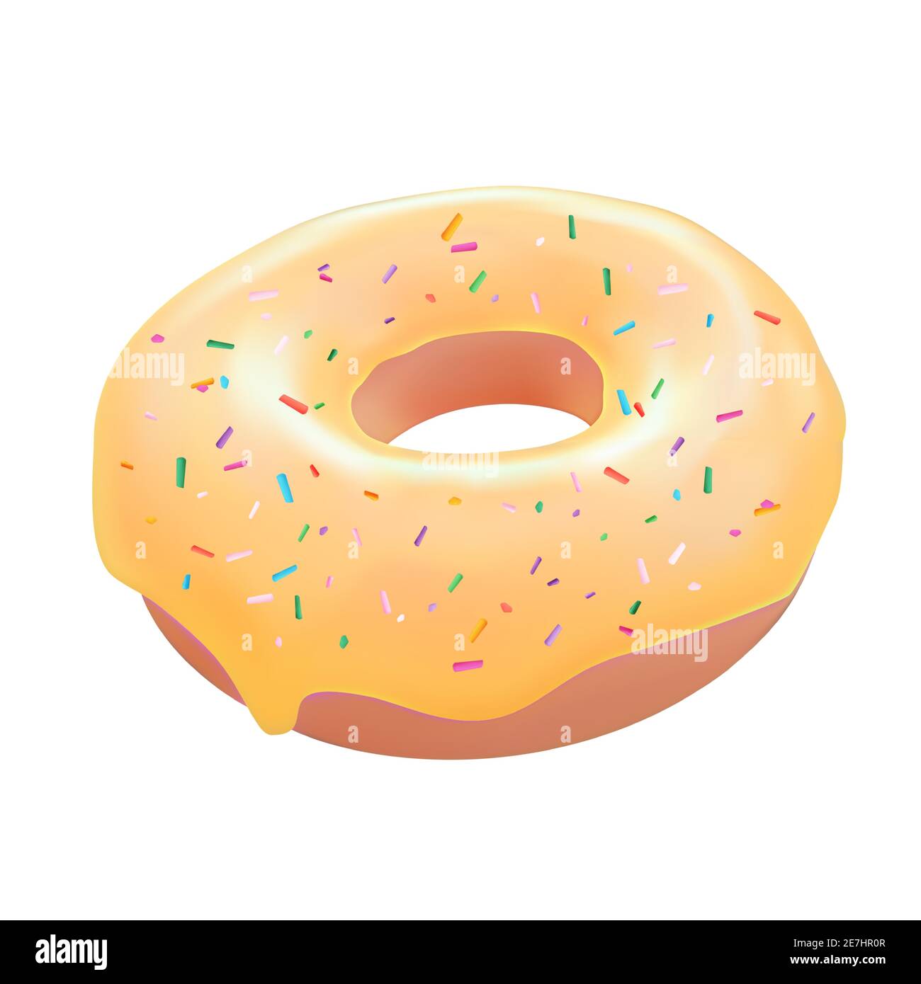Realistic 3d sweet tasty donut. Vector illustration Stock Vector Image \u0026  Art - Alamy, image size:1300x1390