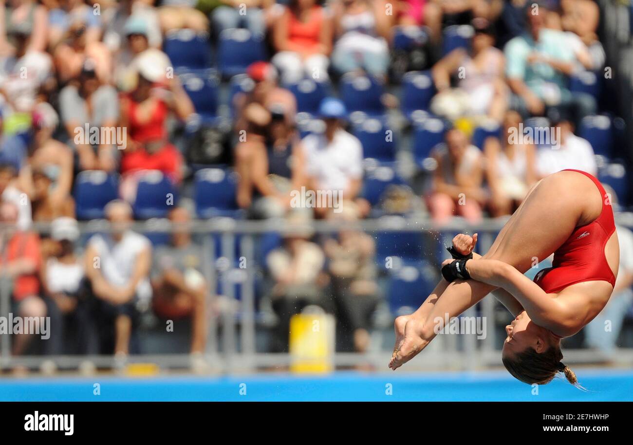 Roseline Filion of Canada competes in the women's 10m platform diving ...