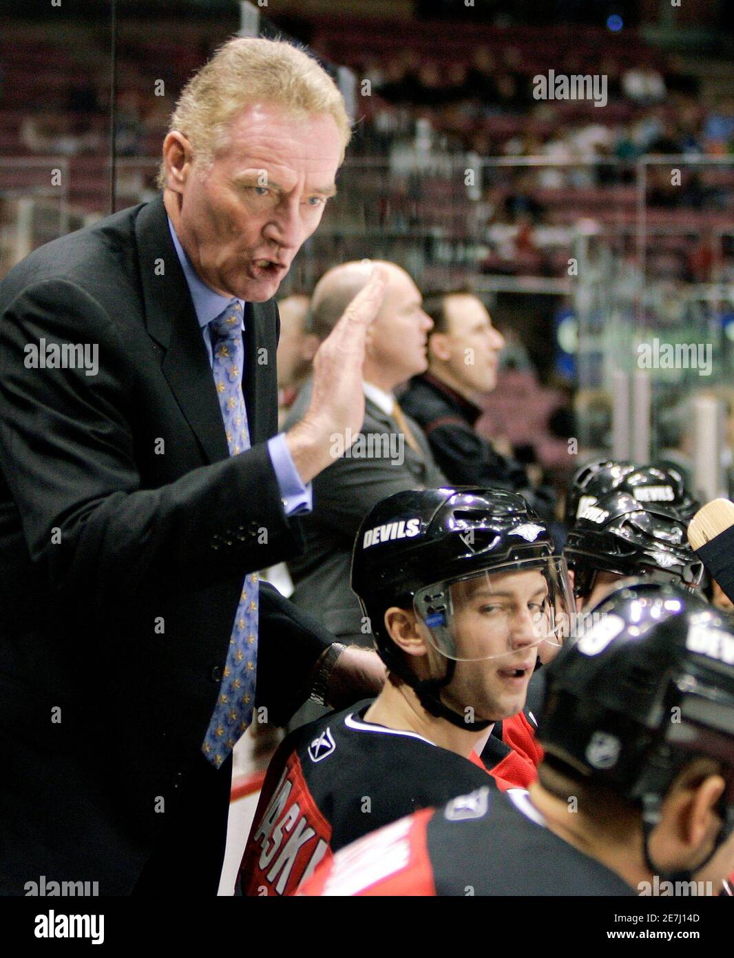 New Jersey Devils coach Larry Robinson 