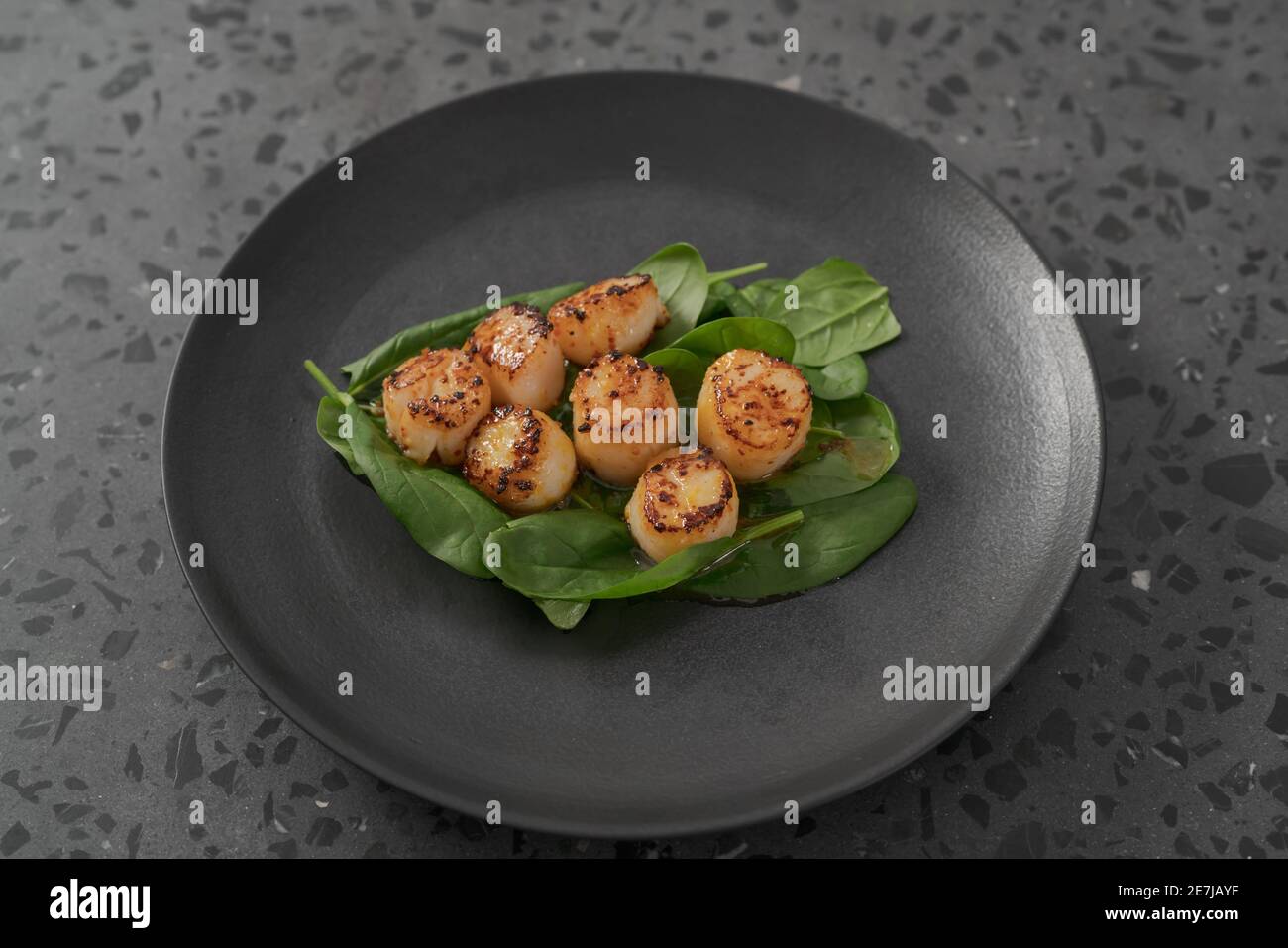 Seared scallops and herbs hires stock photography and images Alamy
