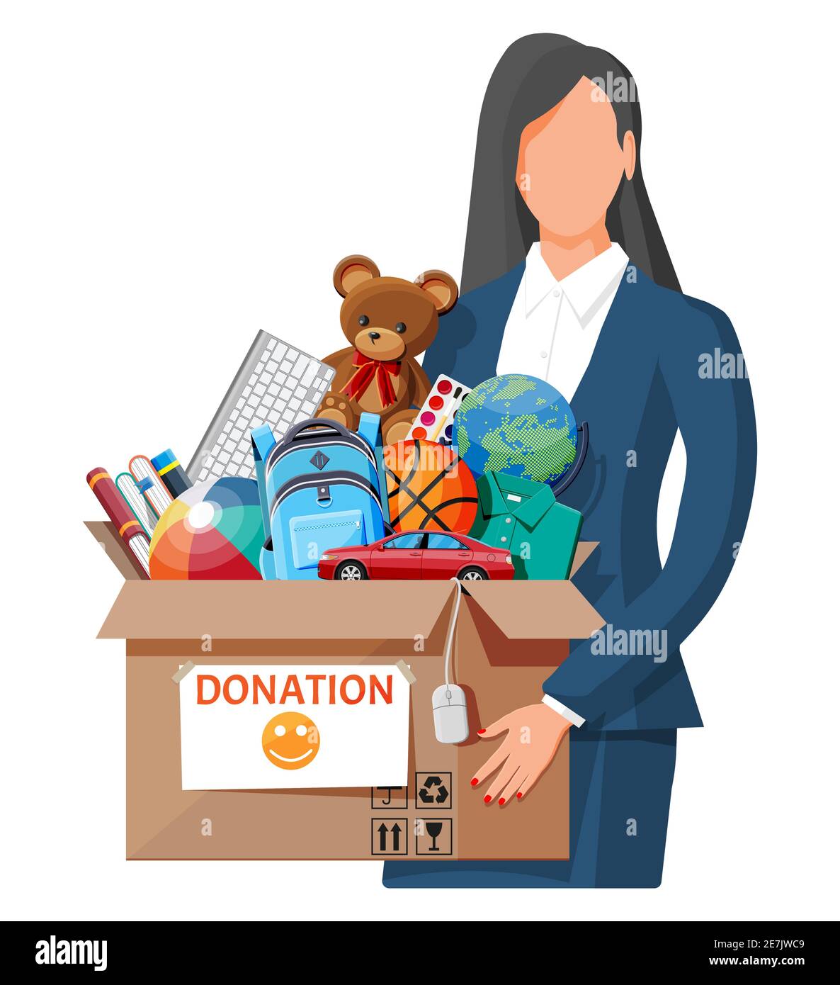 Donation box computer mouse concept hires stock photography and images