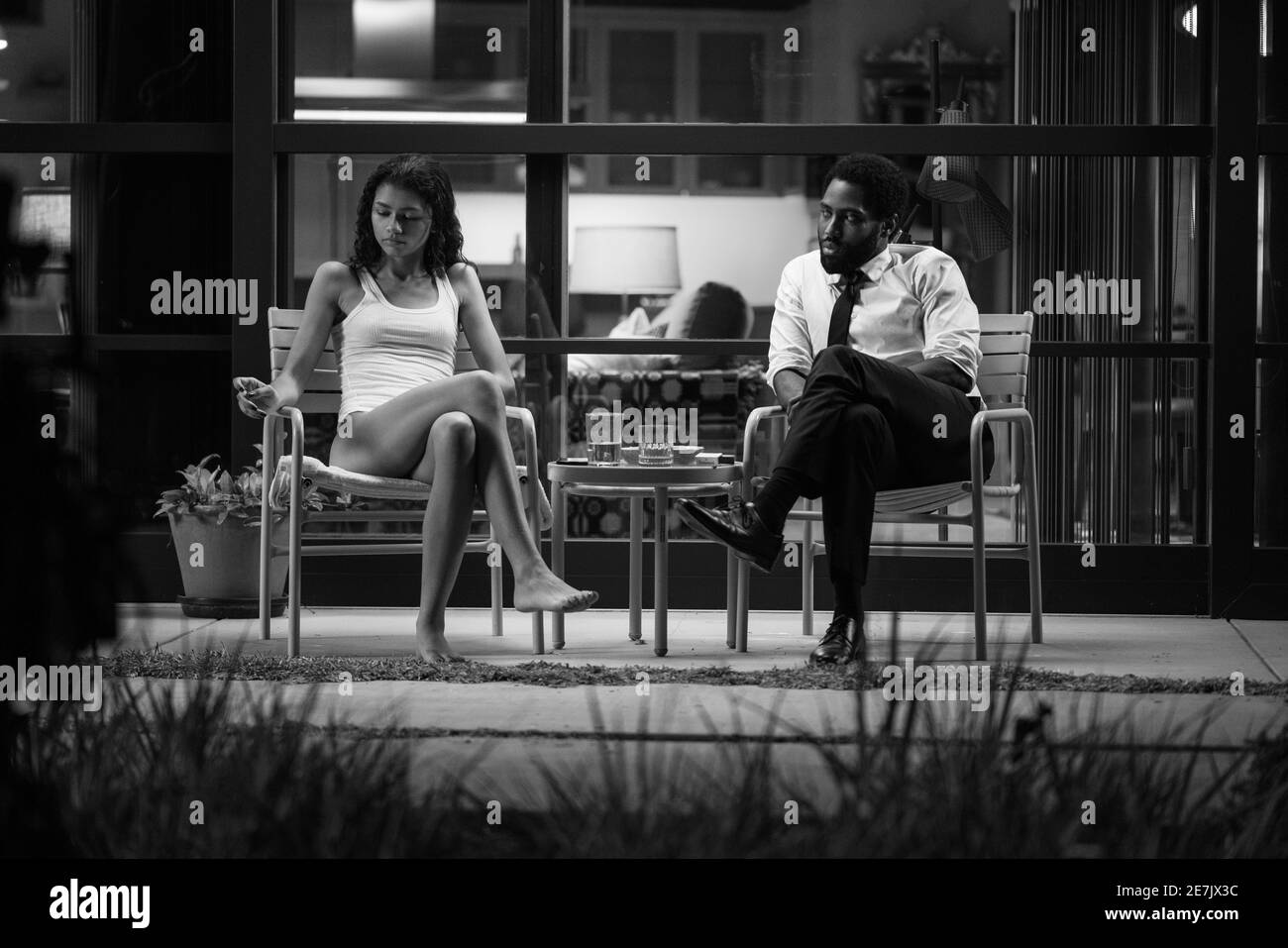 ZENDAYA and JOHN DAVID WASHINGTON in MALCOLM & MARIE (2021), directed