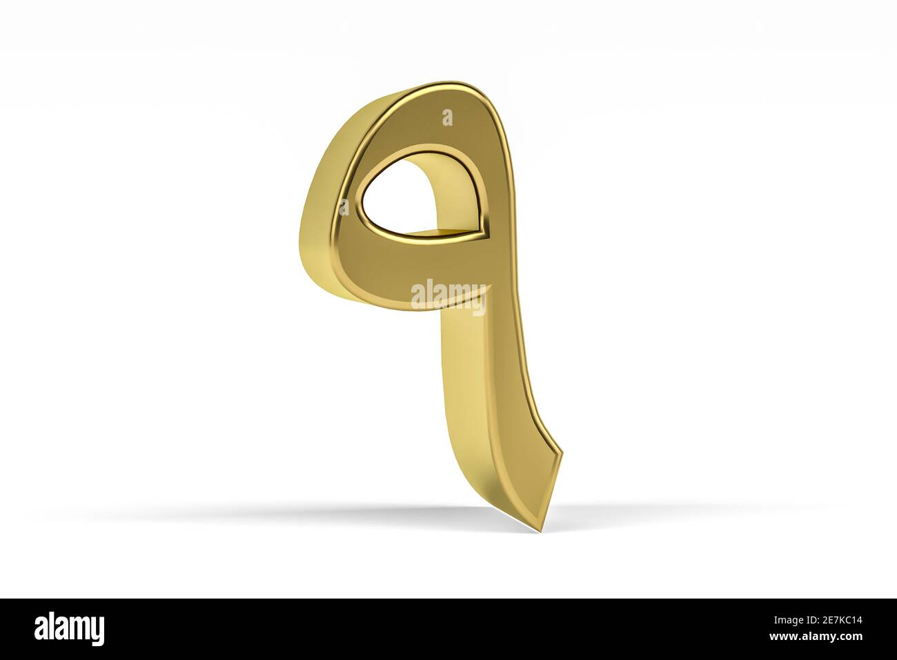 Golden Arabic Numeral Three Dimensional Arabic Numeral On White Background 3d Render Stock Photo Alamy