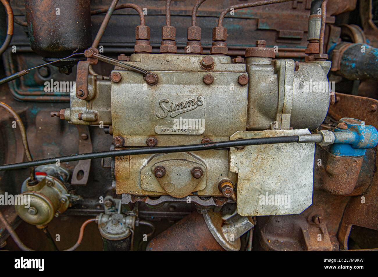 Simms inline diesel  injection pump Stock Photo