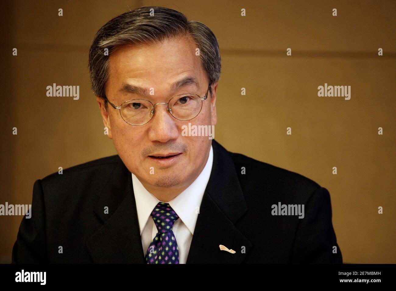 New World Development Holdings Executive director Tsang Yam Pui speaks during the Reuters China Investment Summit in Hong Kong September 2, 2009.    REUTERS/Tyrone Siu    (CHINA POLITICS BUSINESS) Stock Photo