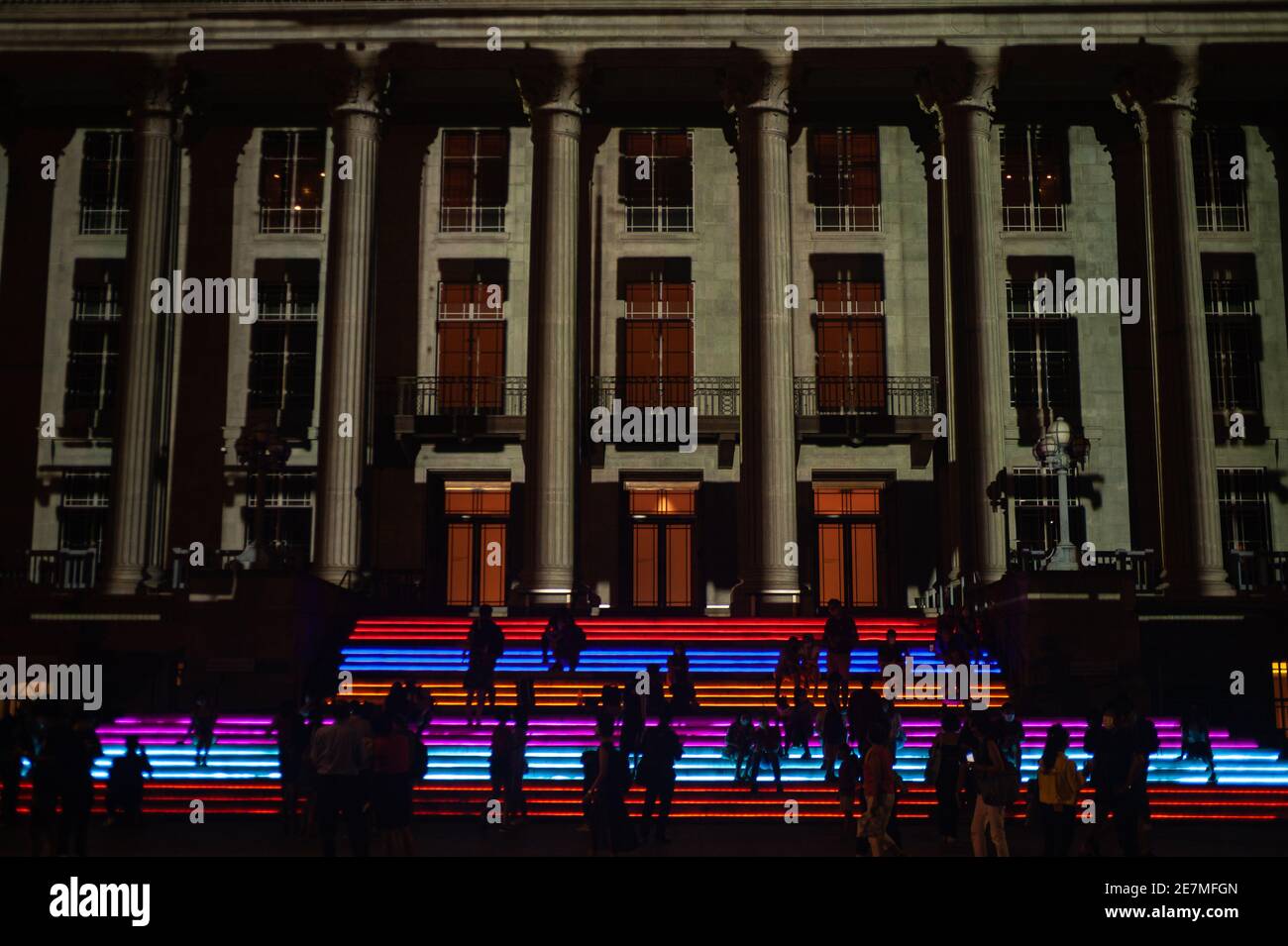 29.01.2021, Singapore, Republic of Singapore, Asia - Projection and