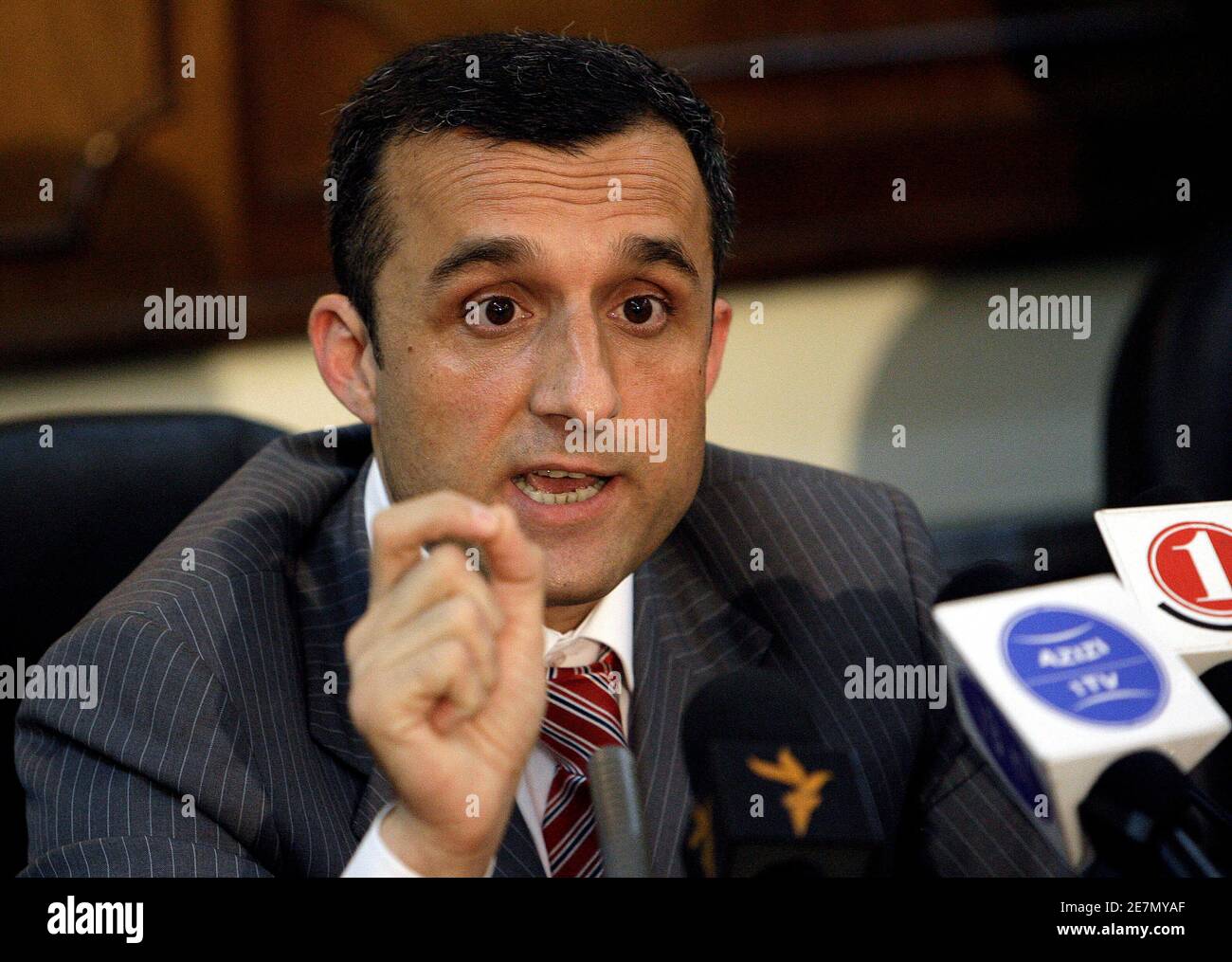 Afghanistan S Chief Of Intelligence Amrullah Saleh Speaks During A Press Conference In Kabul June 6 2010 Afghanistan S Interior Minister Hanif Atmar And Saleh The Head Of Intelligence Have Resigned Over An