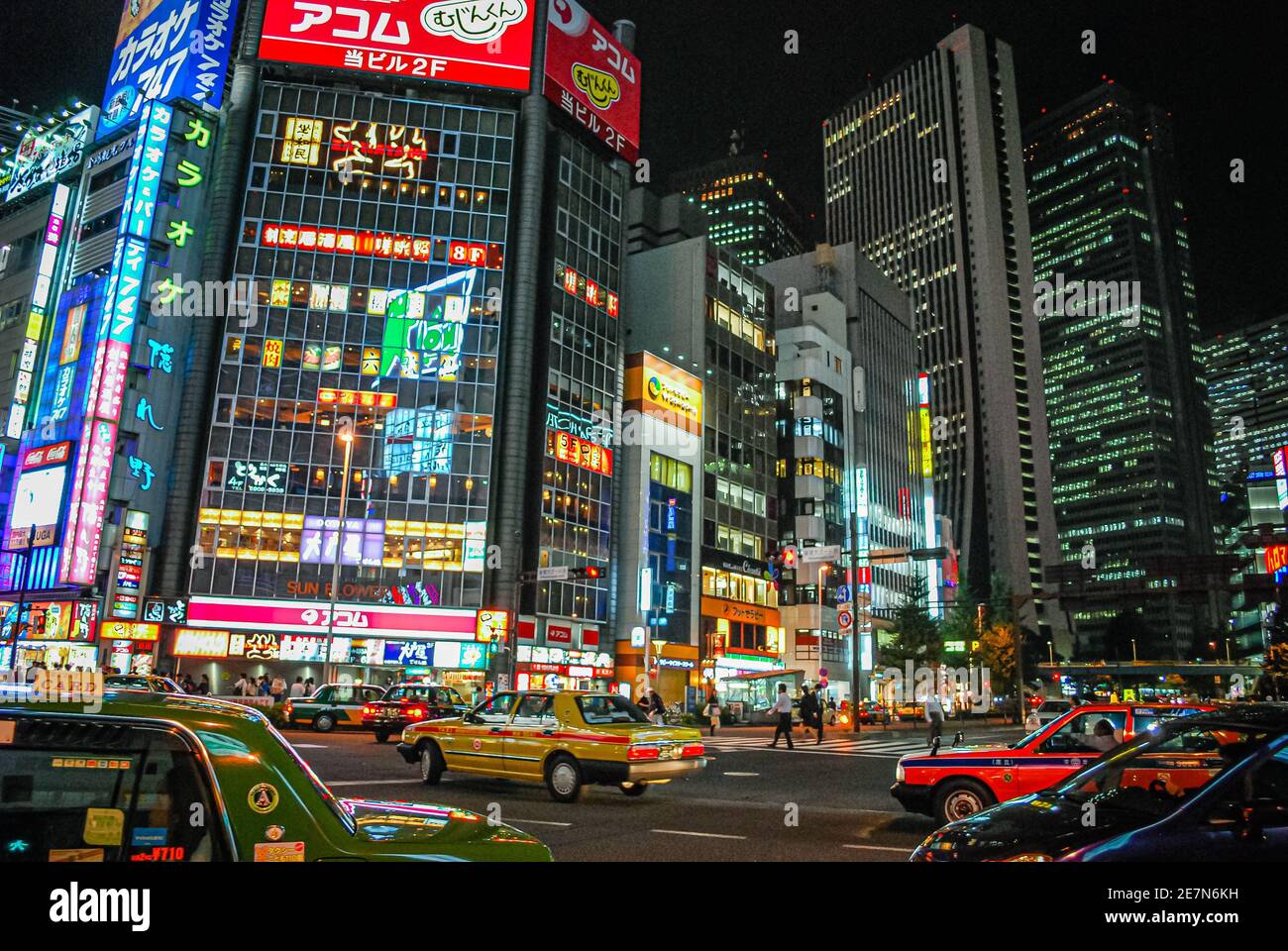 Night scene in Tokyo, Japan Stock Photo