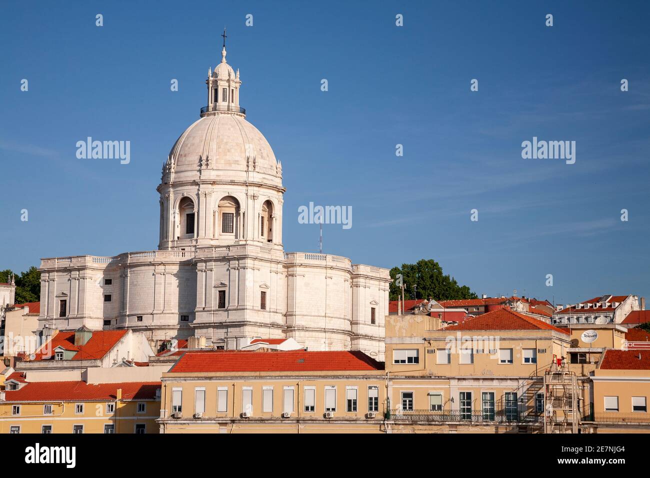 Church at Campo de Santa Clara, Lisbon, Portugal Stock Photo