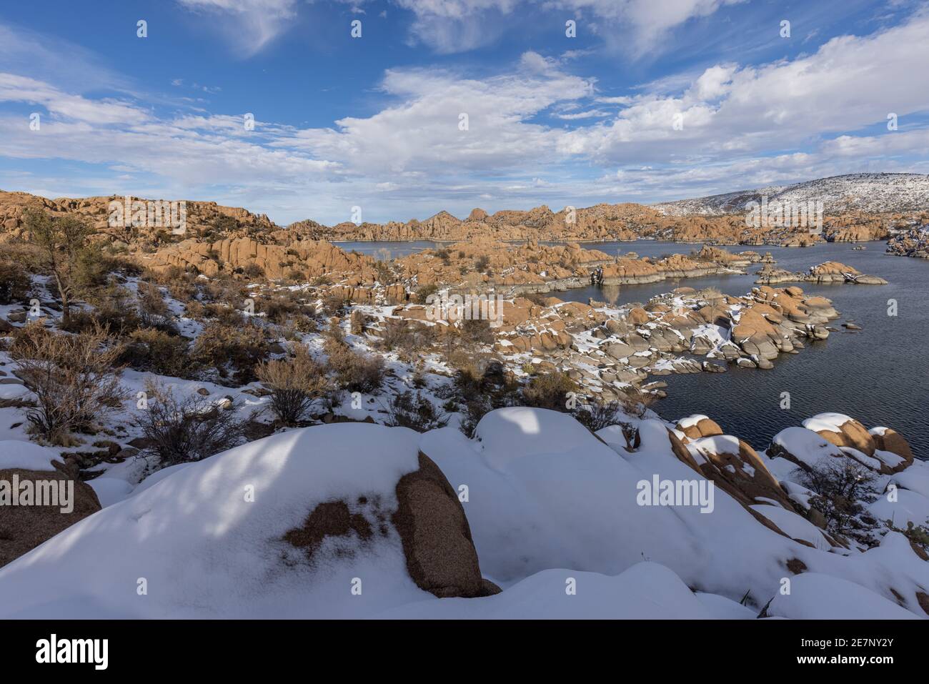 Watson lake Prescott Arizona Winter Landscape Stock Photo Alamy