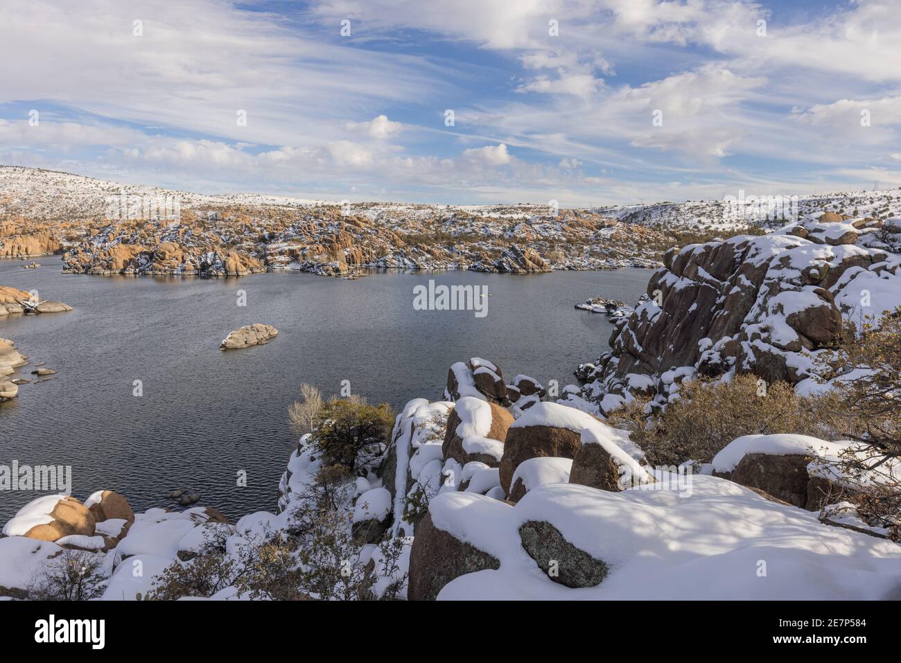 Watson lake Prescott Arizona Winter Landscape Stock Photo Alamy