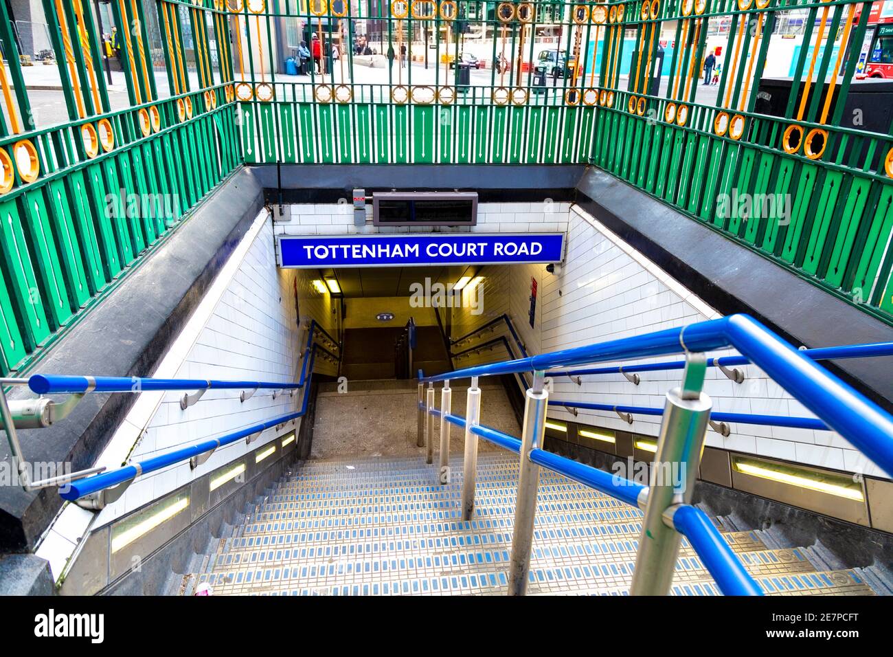 Entrance to the Tottenham Court Road tube station, London, UK Stock Photo