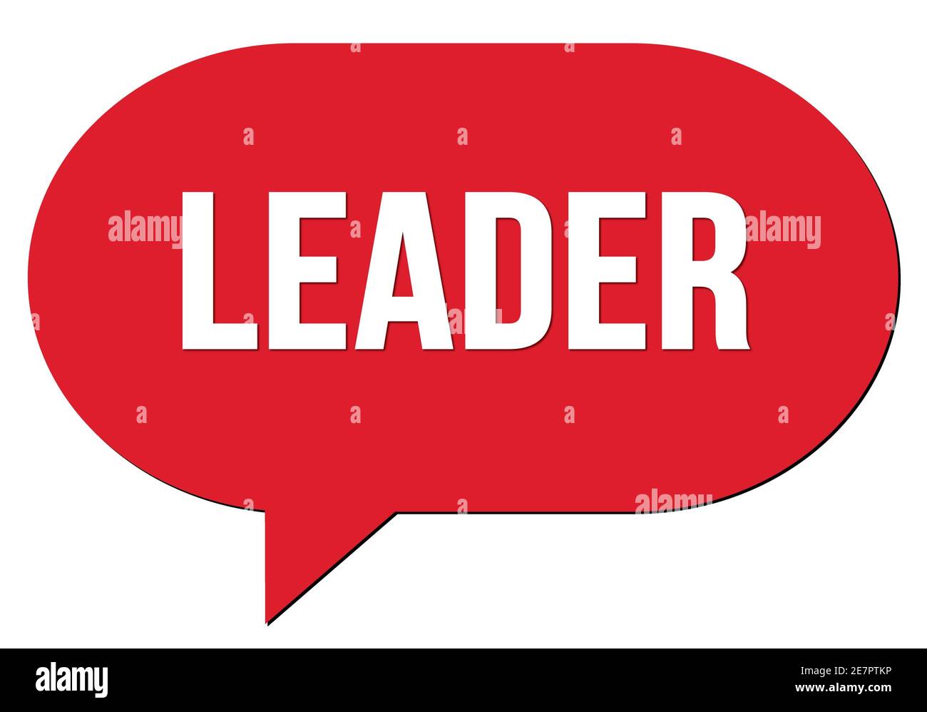 Red Leader Text LEADER text written in a red speech bubble stamp Stock Photo - Alamy