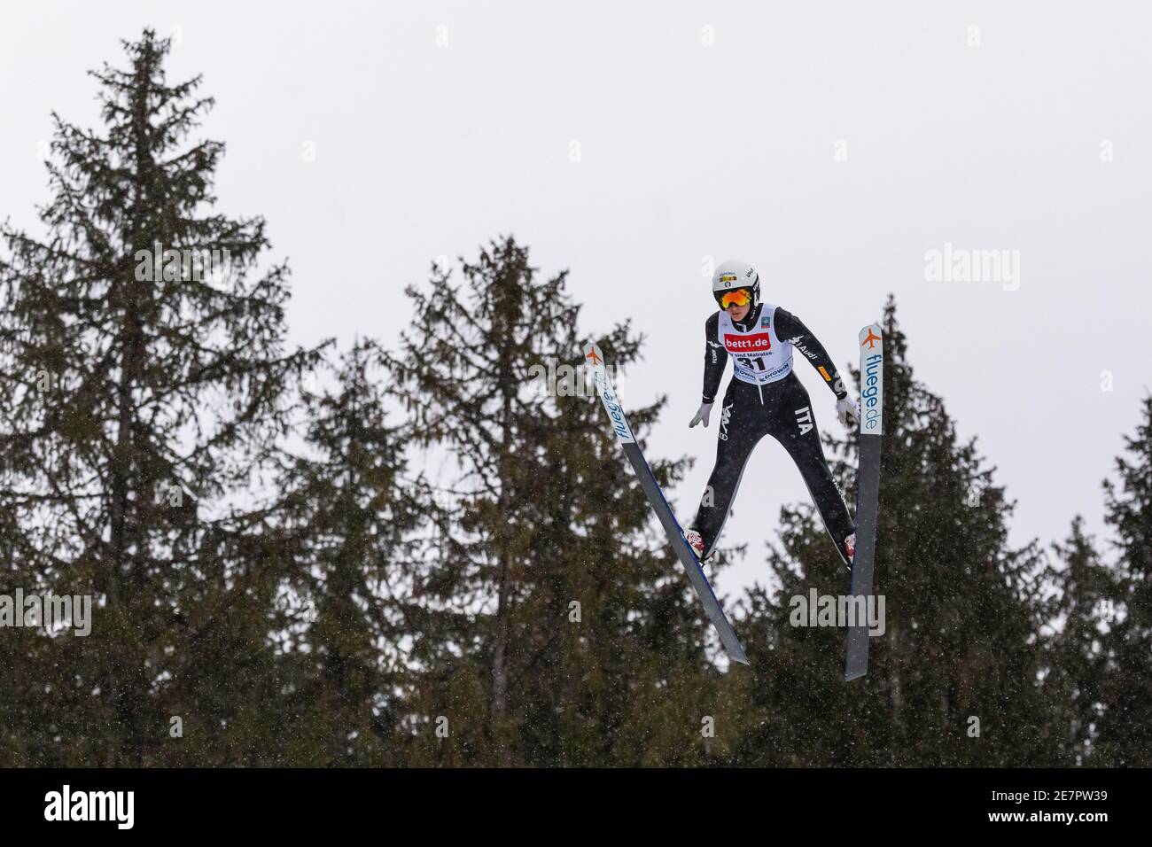 Titisee Neustadt, Germany. 30th Jan, 2021. Nordic skiing/ski jumping: World Cup, large hill, women, 1st round: Italy's Jessica Malsiner jumps on the Hochfirstschanze. Credit: Philipp von Ditfurth/dpa/Alamy Live News Stock Photo