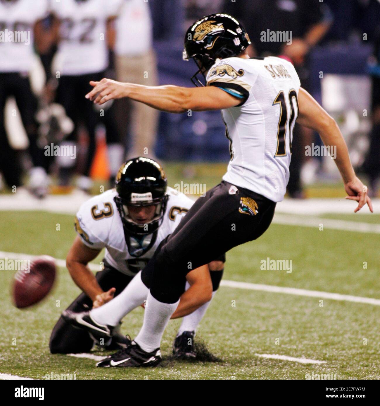 Jacksonville jaguars place kicker josh hires stock photography and
