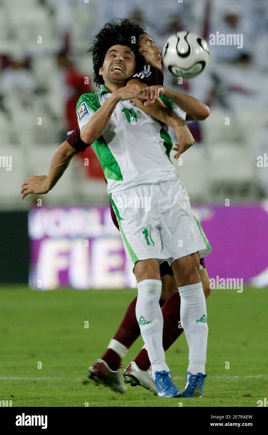 Qatar S Sebastian Soria R Fights For The Ball With Iraq S Hawar Mulla Mohammed During Their World Cup 10 Qualifying Soccer Match In Doha March 26 08 Reuters Fadi Al Assaad Qatar Stock Photo Alamy Qatar S Sebastian Soria R Fights For The Ball With Iraq S Hawar Mulla Mohammed During Their World Cup 10 Qualifying Soccer Match In Doha March 26 08 Reuters Fadi Al Assaad Qatar Stock Photo Alamy