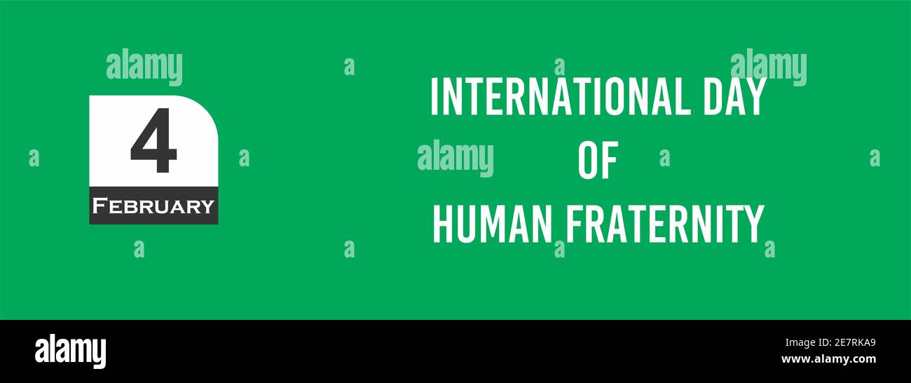 4 February International Day of Human Fraternity Text Design ...