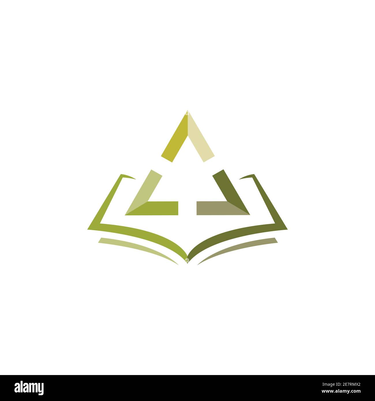 Abstract triangle symbol education logo emblem design template. Abstract education logo for school or university design template Stock Vector