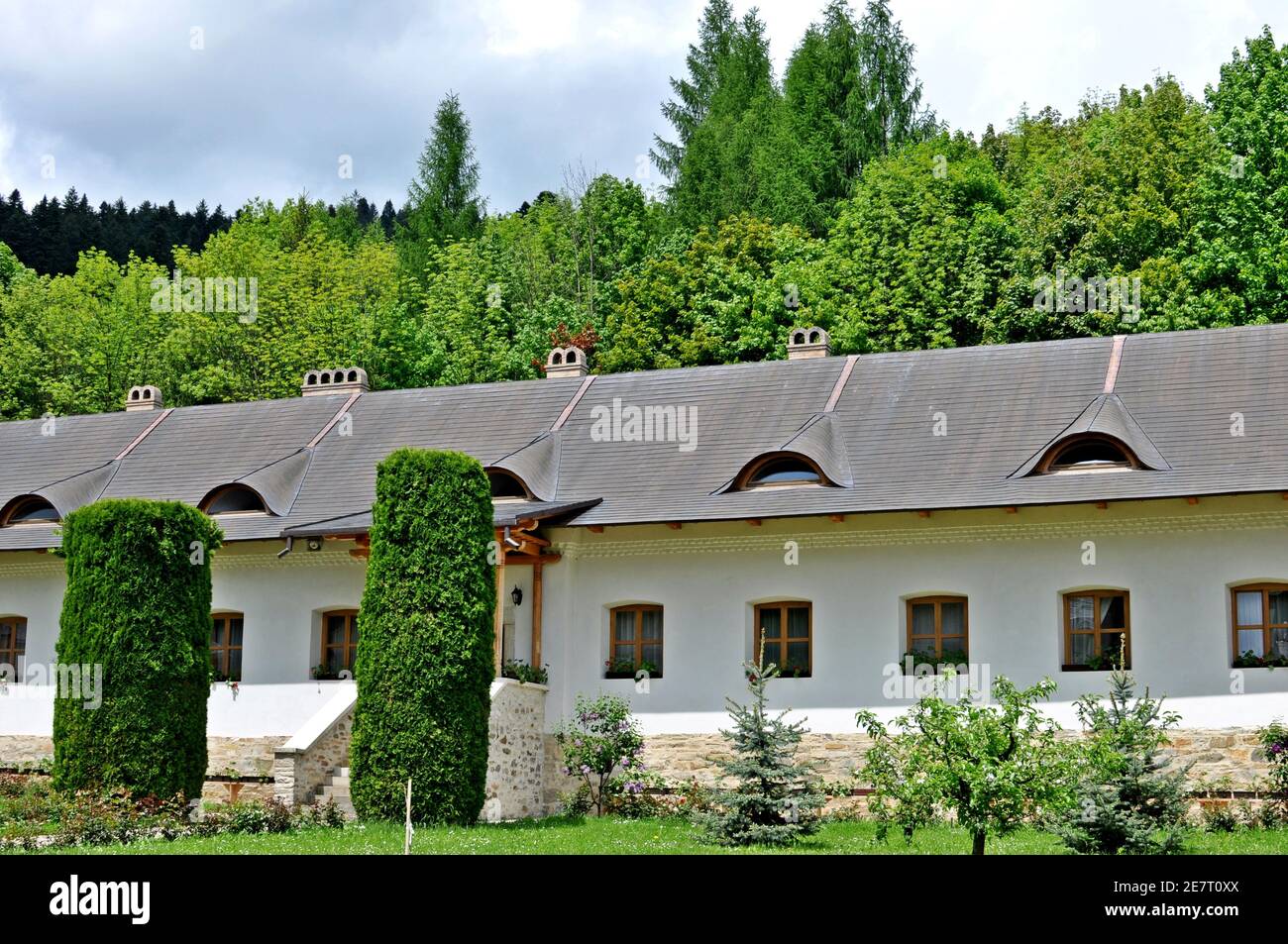traditional nuns house at the monastery. Stock Photo