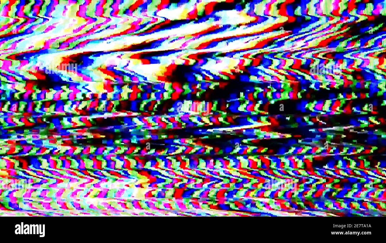 TV Static Noise Glitch Effect – Original Photo from a vintage Television  Stock Photo - Alamy